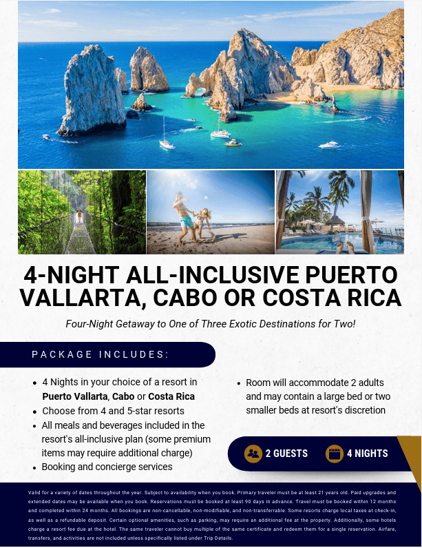 4 Night All Inclusive Mexico Choice