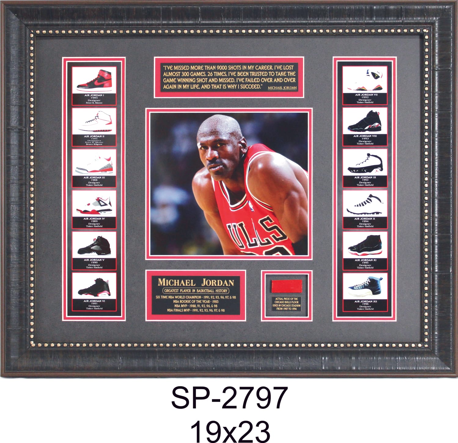 SP2797 Michael Jordan w_Game Used Court